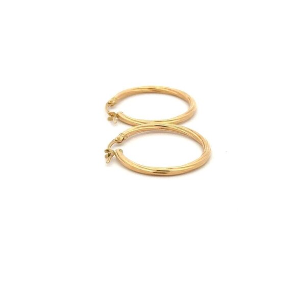 18K Gold Earrings Hoops 1.50 grams - Picture 8 of 9